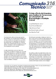 Thumbnail de Coleta e Envio de Amostras para Análise de Composição no Laboratório de Bromatologia e Nutrição Animal.