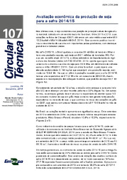 Thumbnail de Avaliação econômica da produção de soja para a safra 2014/15.