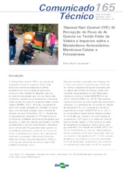 Thumbnail de Thermal Pest Control (TPC) III: percepção do fluxo de ar quente no tecido foliar da videira e impactos sobre o metabolismo antioxidativo, membrana celular e fotossíntese.