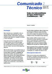 Thumbnail de Índice de Vulnerabilidade de Água Subterrânea à Contaminação - VIX.