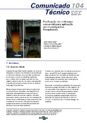 Thumbnail de Purificação do n-Hexano comercial para aplicação em investigações fitoquímicas.