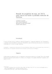 Thumbnail de Reação de progênies de soja, em 2013, para cancro da haste e podridão radicular de fitóftora.