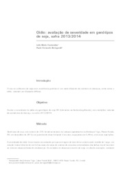 Thumbnail de Oídio: avaliação de severidade em genótipos de soja, safra 2013/2014.