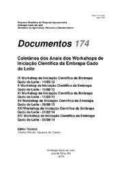 Thumbnail de Coletânea dos Anais dos Workshops de Iniciação Científica da Embrapa Gado de Leite.