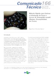 Thumbnail de Método rápido para estimar a infestação de ovos e larvas de Drosophila suzukii (Diptera: Drosophilidae) em frutos.