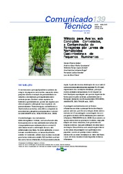 Thumbnail de Método para avaliar, sob condições controladas, a contaminação de forrageiras por larvas de nematoides gastrintestinais de pequenos ruminantes.