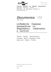 Thumbnail de Linfadenite caseosa: perspectivas no diagnóstico, tratamento e controle.