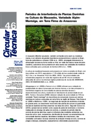 Thumbnail de Períodos de interferência de plantas daninhas na cultura da macaxeira, variedade Aipim-Manteiga, em terra firme do Amazonas.