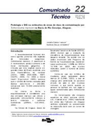 Thumbnail de Pedologia e SIG na estimativa de áreas de risco de contaminação por Schistosoma mansoni na Bacia do Rio Coruripe, Alagoas.