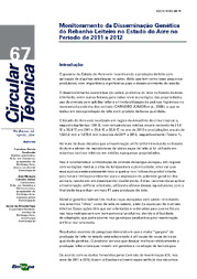 Thumbnail de Monitoramento da disseminação genética do rebanho leiteiro no Estado do Acre no período de 2011 a 2012.
