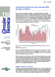 Thumbnail de Indicações fitotécnicas para cultivares BRS de trigo no Paraná.