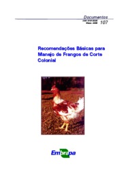 Thumbnail de Recomendações básicas para manejo de frangos de corte colonial.