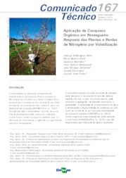 Thumbnail de Aplicação de composto orgânico em pessegueiro: resposta das plantas e perdas de nitrogênio por volatilização.