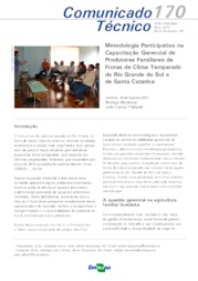 Thumbnail de Metodologia participativa na capacitação gerencial de produtores familiares de frutas de clima temperado do Rio Grande do Sul e de Santa Catarina.