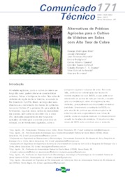 Thumbnail de Alternativas de práticas agrícolas para o cultivo de videiras em solos com alto teor de cobre.