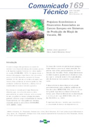 Thumbnail de Prejuízos econômicos e financeiros associados ao Cancro europeu em sistemas de produção de maçã de Vacaria, RS.