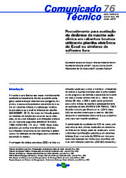 Thumbnail de Procedimento para avaliação da dinâmica da mastite subclínica em rebanhos bovinos utilizando planilha eletrônica do Excel ou similares de software livre.