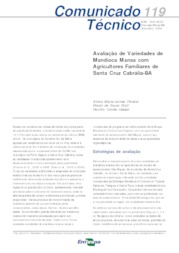 Thumbnail de Avaliação de variedades de mandioca mansa com agricultores familiares de Santa Cruz Cabrália-BA.