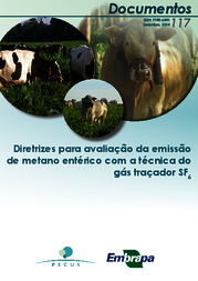 Thumbnail de Diretrizes para avaliação da emissão de metano entérico com a técnica do gás traçador SF6.