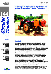 Thumbnail de Tecnologia de aplicação de agrotóxicos em cultivo protegido de tomate e pimentão.