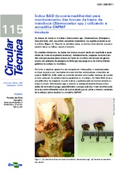 Thumbnail de Índice BAD (broca/armadilha/dia) para monitoramento das brocas da haste da mandioca (Sternocoelus spp.) utilizando a armadilha CNPMF.