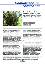 Thumbnail de Produtividade de Cultivares de Palma de Óleo na Fase Juvenil em Área de Floresta Alterada no Sul de Roraima.