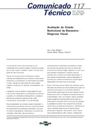 Thumbnail de Avaliação do estado nutricional da bananeira - diagnose visual.