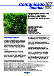 Thumbnail de Recomendações técnicas para o cultivo do maracujazeiro-amarelo cvs. BRS Gigante Amarelo e BRS Sol do Cerrado.