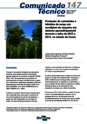 Thumbnail de Produção de variedades e híbridos de sorgo em condições de sequeiro em sistema agrossilvipastoril durante a safra de 2012 a 2014, no estado do Ceará.