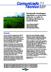 Thumbnail de Recuperação de pastagens degradadas em propriedade particular na região da Confiança, Município do Cantá, Roraima.
