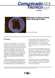 Thumbnail de Elaboração de barra de cereal sabor maracujá-do-mato.