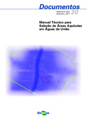 Thumbnail de Manual técnico para seleção de áreas aquícolas em águas da União.