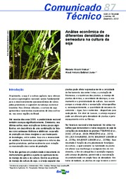 Thumbnail de Análise econômica de diferentes densidades de semeadura na cultura da soja.