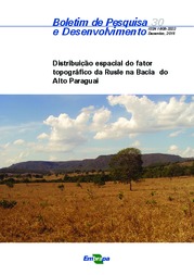 Thumbnail de Distribuição espacial do fator topográfico da Rusle na Bacia do Alto Paraguai.