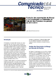 Thumbnail de Evolução das exportações de manga e uva produzidas no Submédio do Vale do São Francisco no período de 2010-2014.