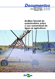 Thumbnail de Análise fatorial de questionários sobre o uso sustentável da água na agricultura.