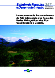 Thumbnail de Levantamento de reconhecimento de alta intensidade dos solos das bacias hidrográficas dos rios Guapi-Macacu e Caceribu.