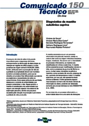 Thumbnail de Diagnóstico da mastite subclínica caprina.