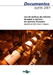 Thumbnail de Uso de resíduos da indústria de papel e celulose em plantios florestais: aspectos técnicos e legais.