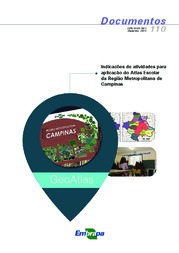 Thumbnail de Indicações de atividades para aplicação do atlas escolar da Região Metropolitana de Campinas.