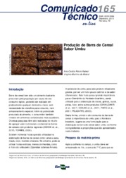 Thumbnail de Produção de barra de cereal sabor umbu.