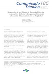 Thumbnail de Adaptação de um método de detecção molecular para agentes do cancro europeu das pomáceas (Neonectria ditissima) isolados na Região Sul.