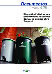 Thumbnail de Diagnóstico preliminar para gerenciamento de resíduos comuns na Embrapa Clima Temperado.