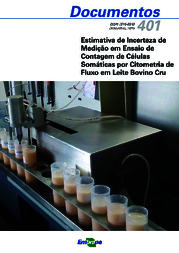 Thumbnail de Estimativa de incerteza de medição em ensaio de contagem de células somáticas por citometria de fluxo em leite bovino cru.