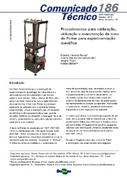 Thumbnail de Procedimentos para calibração, utilização e manutenção da torre de Potter para experimentação científica.