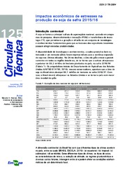 Thumbnail de Impactos econômicos de estresses na produção de soja da safra 2015/16.
