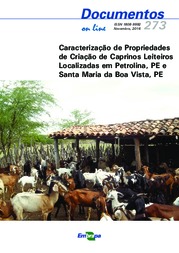 Thumbnail de Caracterização de propriedades de criação de caprinos leiteiros localizadas em Petrolina, PE e Santa Maria da Boa Vista, PE.