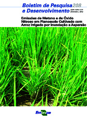 Thumbnail de Emissões de metano e de óxido nitroso em planossolo cultivado com arroz irrigado por inundação e aspersão.