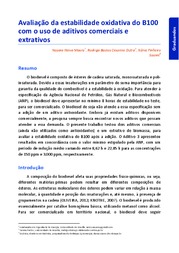 Thumbnail de Avaliação da estabilidade oxidativa do B100 com o uso de aditivos comerciais e Extrativos.