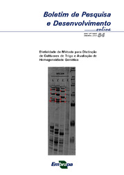 Thumbnail de Efetividade de método para distinção de cultivares de trigo e avaliação de homogeneidade genética.